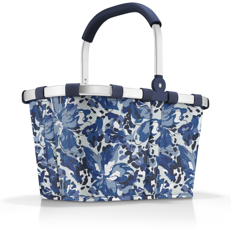 Einkaufskorb Carrybag mit Verpackungstasche Flora Blue, Farbe: blau/petrol, Marke: Reisenthel, EAN: 4012013735738, Abmessungen in cm: 48x29x28, Bild 1 von 5