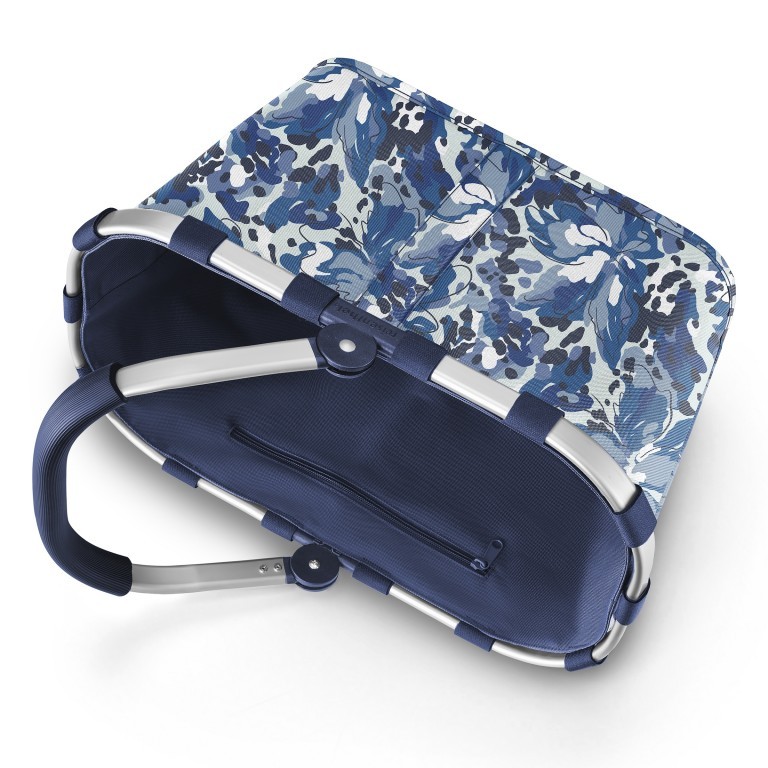 Einkaufskorb Carrybag mit Verpackungstasche Flora Blue, Farbe: blau/petrol, Marke: Reisenthel, EAN: 4012013735738, Abmessungen in cm: 48x29x28, Bild 4 von 5