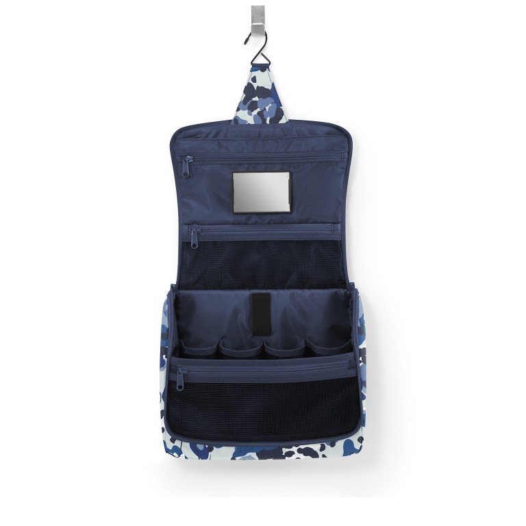 Kulturbeutel Toiletbag XL Flora Blue, Farbe: blau/petrol, Marke: Reisenthel, EAN: 4012013737497, Abmessungen in cm: 28x25x10, Bild 3 von 3