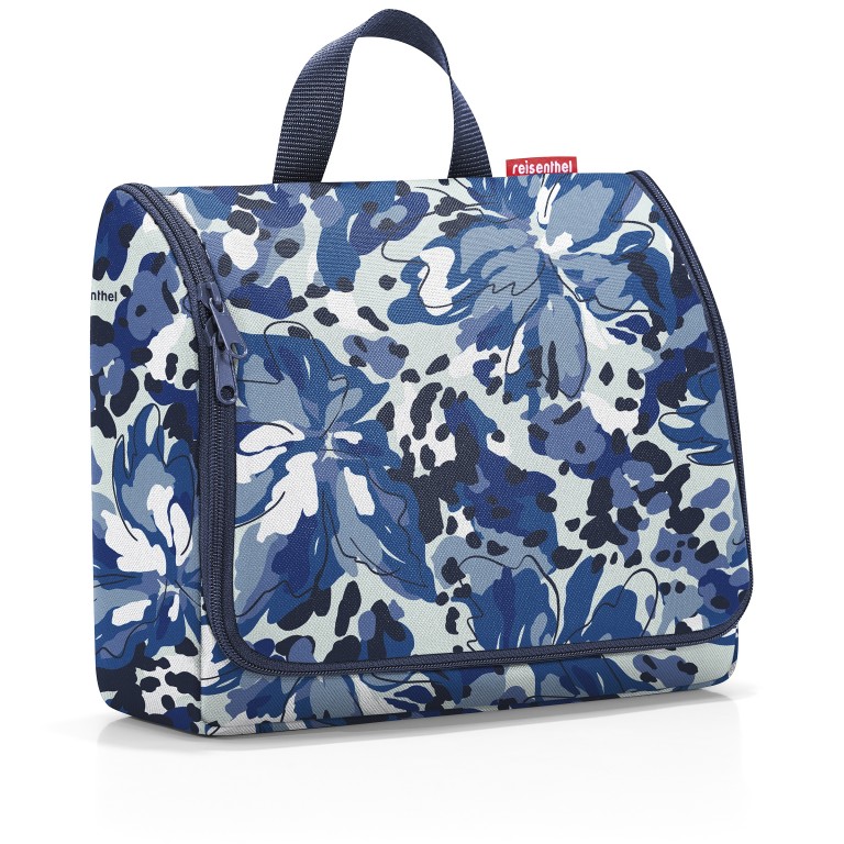 Kulturbeutel Toiletbag XL Flora Blue, Farbe: blau/petrol, Marke: Reisenthel, EAN: 4012013737497, Abmessungen in cm: 28x25x10, Bild 1 von 3