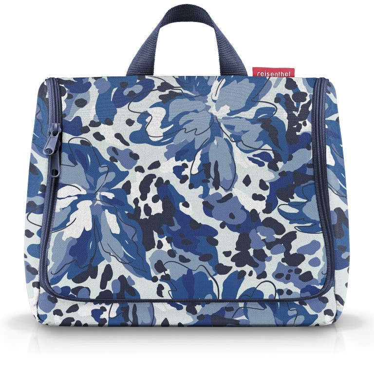 Kulturbeutel Toiletbag XL Flora Blue, Farbe: blau/petrol, Marke: Reisenthel, EAN: 4012013737497, Abmessungen in cm: 28x25x10, Bild 2 von 3
