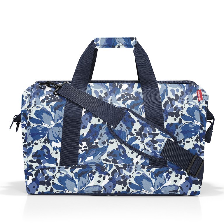 Reisetasche Allrounder L Flora Blue, Farbe: blau/petrol, Marke: Reisenthel, EAN: 4012013737480, Abmessungen in cm: 48x39.5x29, Bild 2 von 3