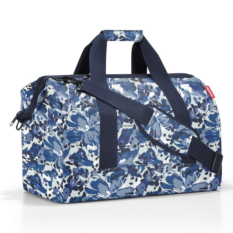 Reisetasche Allrounder L Flora Blue, Farbe: blau/petrol, Marke: Reisenthel, EAN: 4012013737480, Abmessungen in cm: 48x39.5x29, Bild 1 von 3
