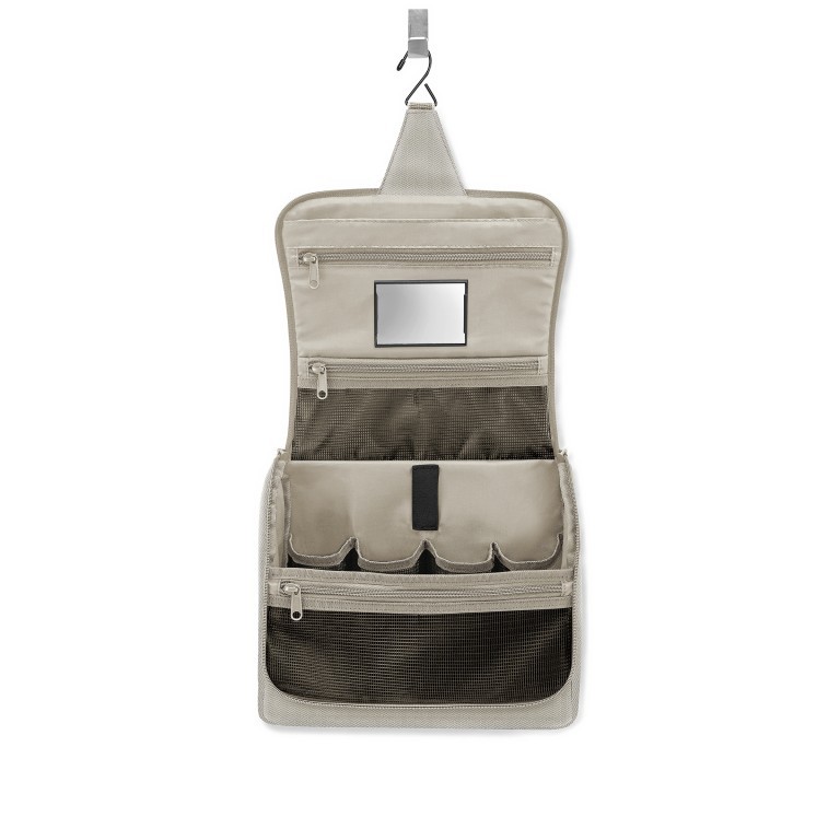 Kulturbeutel Toiletbag XL zum Aufhängen Herringbone Sand, Farbe: beige, Marke: Reisenthel, EAN: 4012013736384, Bild 2 von 3