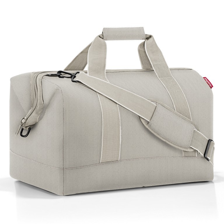 Reisetasche Allrounder L Herringbone Sand, Farbe: beige, Marke: Reisenthel, EAN: 4012013737084, Abmessungen in cm: 48x39.5x29, Bild 1 von 2