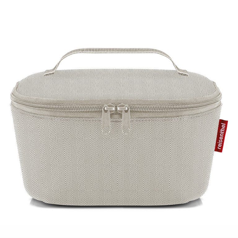 Kühltasche Coolerbag S Pocket Herringbone Sand, Farbe: beige, Marke: Reisenthel, EAN: 4012013737053, Abmessungen in cm: 22.5x12x18.5, Bild 1 von 3