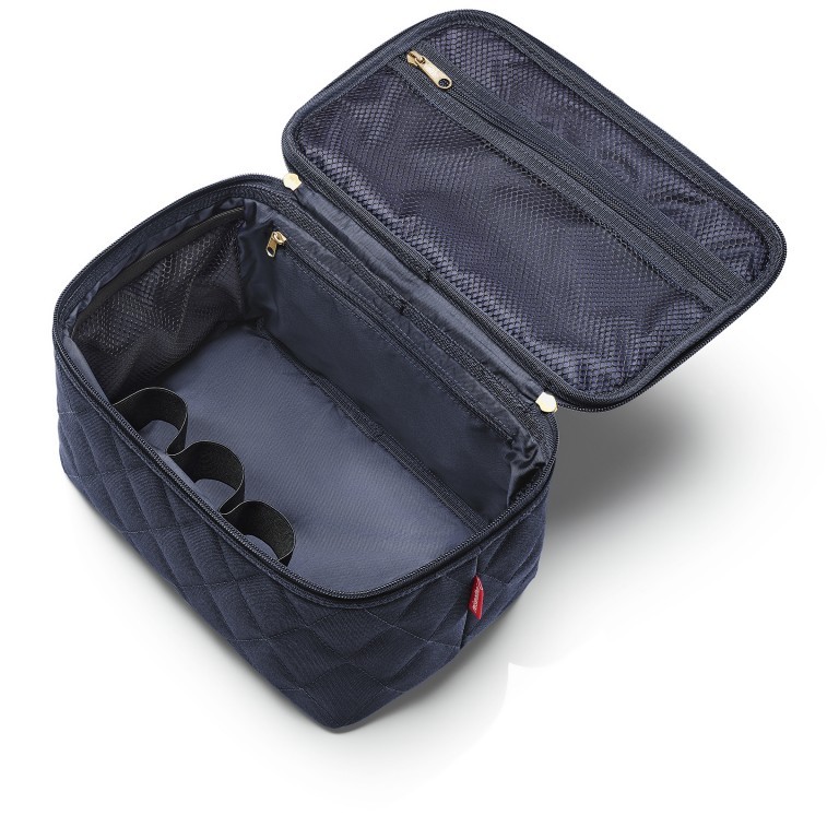 Kosmetikkoffer Cosmetic Case Rhombus Midnight Gold, Farbe: blau/petrol, Marke: Reisenthel, EAN: 4012013737527, Abmessungen in cm: 28x17x18, Bild 3 von 3