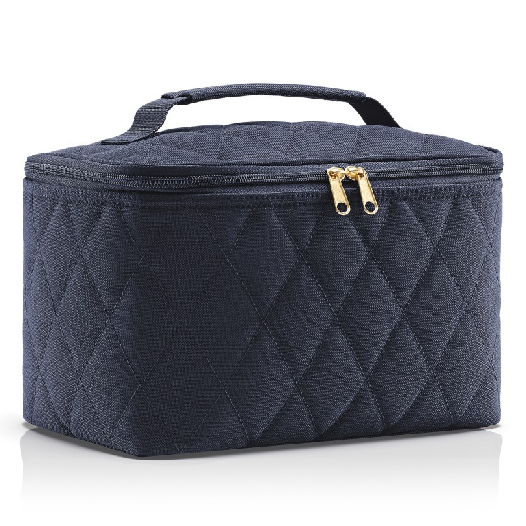 Kosmetikkoffer Cosmetic Case Rhombus Midnight Gold, Farbe: blau/petrol, Marke: Reisenthel, EAN: 4012013737527, Abmessungen in cm: 28x17x18, Bild 2 von 3