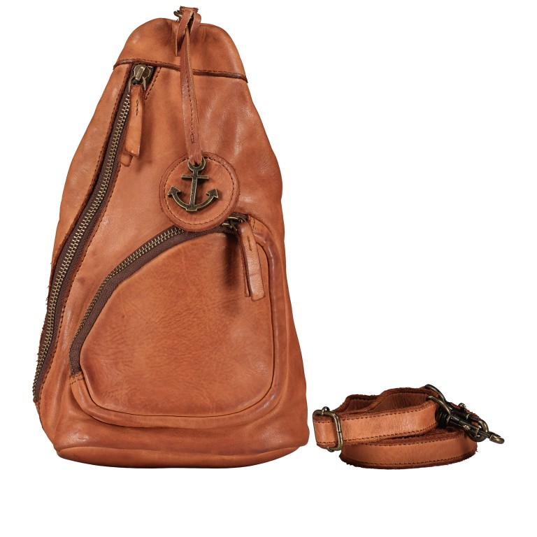 Umhängetasche Anchor-Love Weibke AL-12698 Charming Cognac, Farbe: cognac, Marke: Harbour 2nd, EAN: 4046478074569, Abmessungen in cm: 16x26.5x11.5, Bild 1 von 5