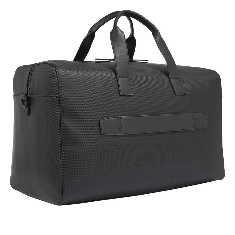 Reisetasche Duffle mit Piqué-Struktur Black, Farbe: schwarz, Marke: Tommy Hilfiger, EAN: 8720646513000, Abmessungen in cm: 50x30x23, Bild 2 von 4