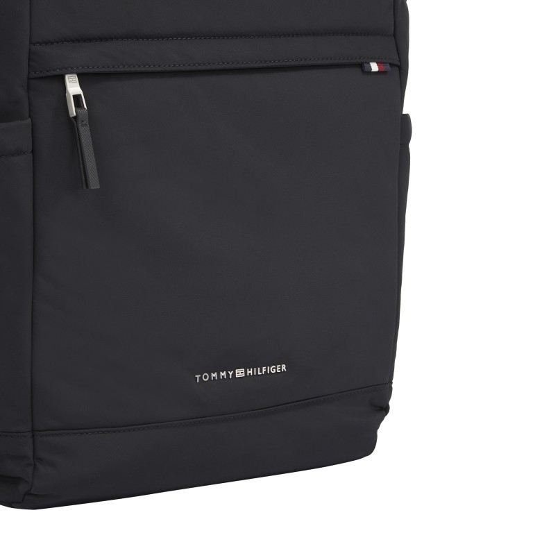 Rucksack Signature Rolltop Backpack mit Laptopfach 15 Zoll Black, Farbe: schwarz, Marke: Tommy Hilfiger, EAN: 8720646503964, Abmessungen in cm: 28x52x13, Bild 4 von 4