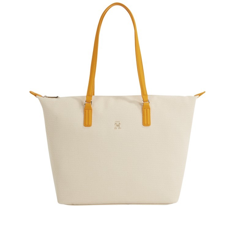 Shopper Poppy Canvas Tote Bag Rich Ochre Natural Canvas, Farbe: beige, Marke: Tommy Hilfiger, EAN: 8720646511617, Abmessungen in cm: 31x30.5x13, Bild 1 von 4