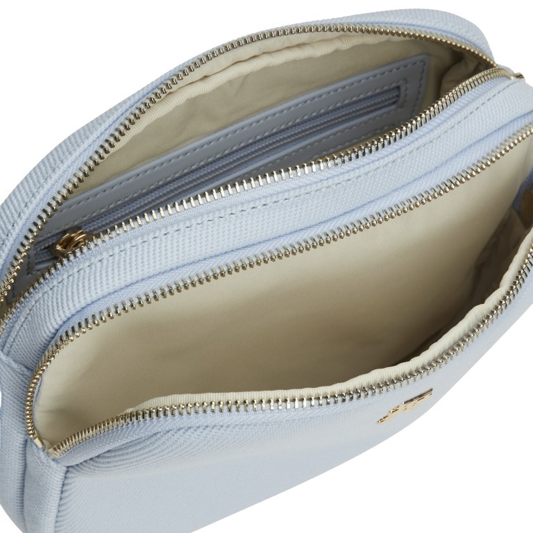 Umhängetasche Poppy Canvas Crossover Bag Breezy Blue, Farbe: blau/petrol, Marke: Tommy Hilfiger, EAN: 8720636409092, Abmessungen in cm: 21x17x5, Bild 4 von 5