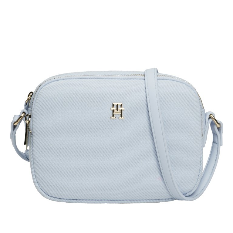 Umhängetasche Poppy Canvas Crossover Bag Breezy Blue, Farbe: blau/petrol, Marke: Tommy Hilfiger, EAN: 8720636409092, Abmessungen in cm: 21x17x5, Bild 1 von 5