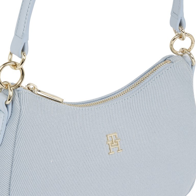Umhängetasche Poppy Canvas Shoulder Bag Breezy Blue, Farbe: blau/petrol, Marke: Tommy Hilfiger, EAN: 8720646510726, Abmessungen in cm: 25.5x17x8.5, Bild 4 von 4