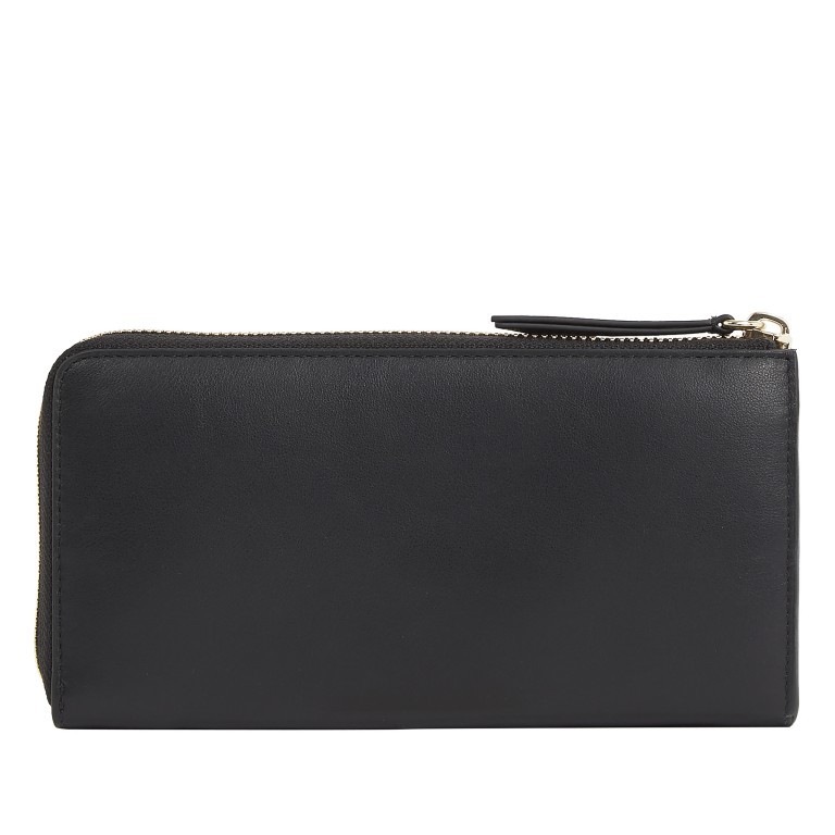 Geldbörse Leather Large Wallet Zip Around Black, Farbe: schwarz, Marke: Tommy Hilfiger, EAN: 8720646510139, Abmessungen in cm: 19x10.5x2.3, Bild 2 von 3