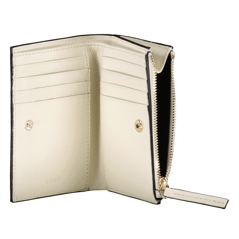 Geldbörse Alyce Flap Wallet Open White, Farbe: weiß, Marke: BOSS, EAN: 4063541880025, Abmessungen in cm: 12.5x9x2, Bild 4 von 4