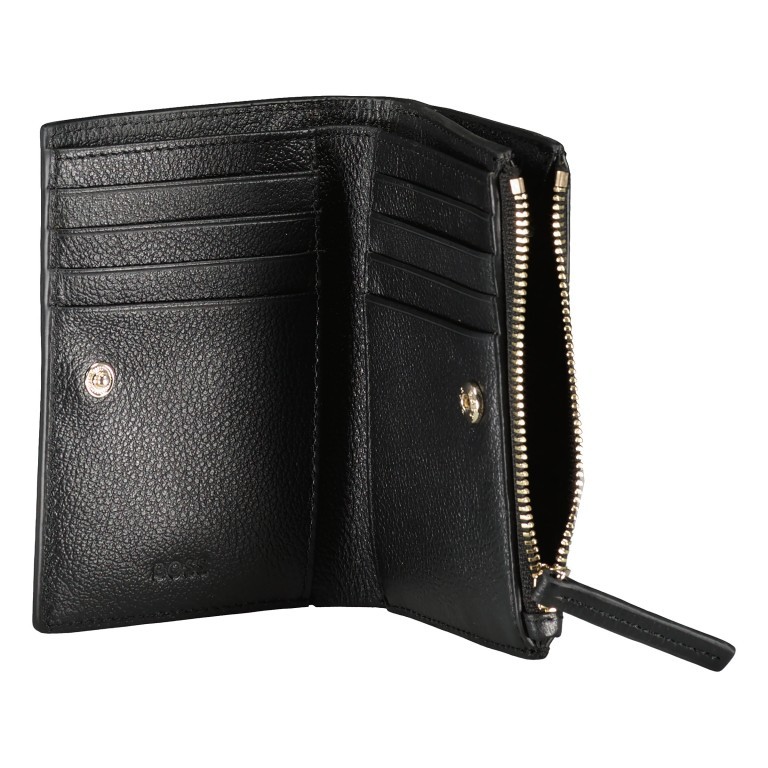 Geldbörse Alyce Flap Wallet Black, Farbe: schwarz, Marke: BOSS, EAN: 4063541880018, Abmessungen in cm: 12.5x9x2, Bild 4 von 4