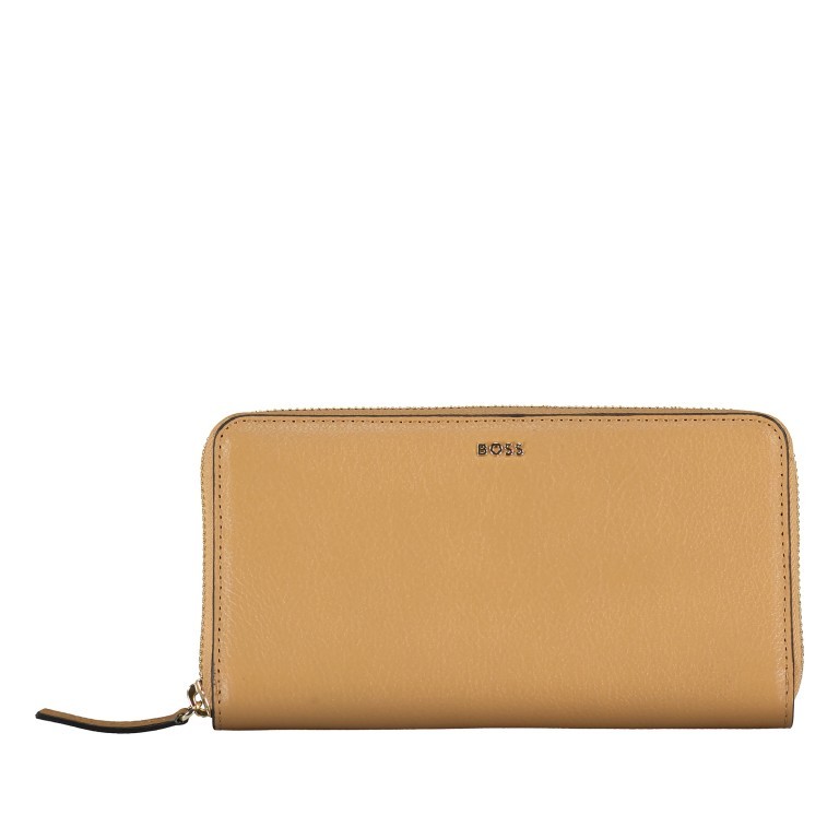 Geldbörse Alyce Wallet Zip Around Medium Beige, Farbe: cognac, Marke: BOSS, EAN: 4063541879999, Abmessungen in cm: 19x10.5x2.5, Bild 1 von 4