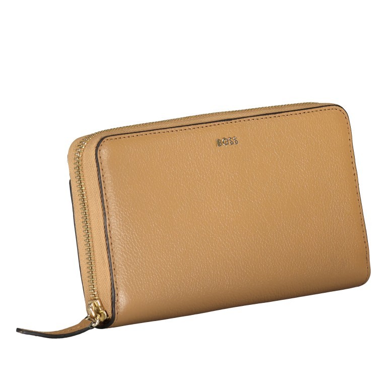 Geldbörse Alyce Wallet Zip Around Medium Beige, Farbe: cognac, Marke: BOSS, EAN: 4063541879999, Abmessungen in cm: 19x10.5x2.5, Bild 2 von 4