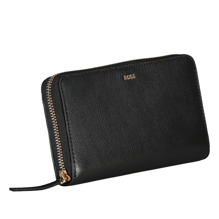 Geldbörse Alyce Wallet Zip Around Black, Farbe: schwarz, Marke: Boss, EAN: 4063541880001, Abmessungen in cm: 19x10.5x2.5, Bild 2 von 4