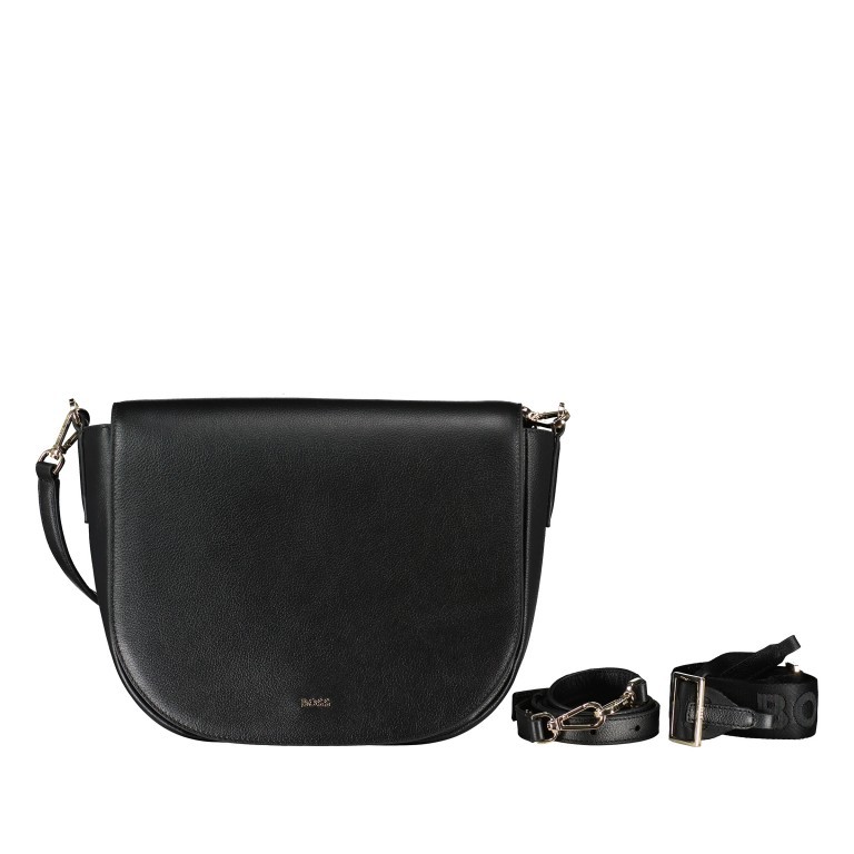 Umhängetasche Alyce Saddle Bag Black, Farbe: schwarz, Marke: BOSS, EAN: 4063541879920, Abmessungen in cm: 33x25x9, Bild 1 von 7