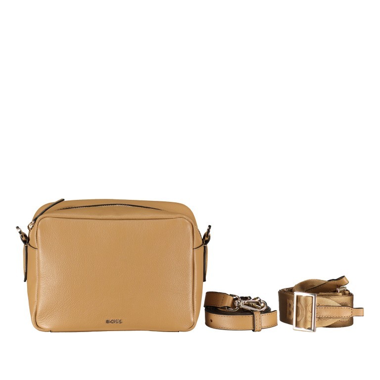 Umhängetasche Alyce Crossbody mit zwei Schulterriemen Medium Beige, Farbe: cognac, Marke: BOSS, EAN: 4063541879968, Abmessungen in cm: 21.5x15.5x8.5, Bild 7 von 7