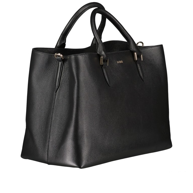 Handtasche Alyce Business Shopper mit zwei Schulterriemen Black, Farbe: schwarz, Marke: BOSS, EAN: 4063541879890, Abmessungen in cm: 37x28x19.5, Bild 2 von 7