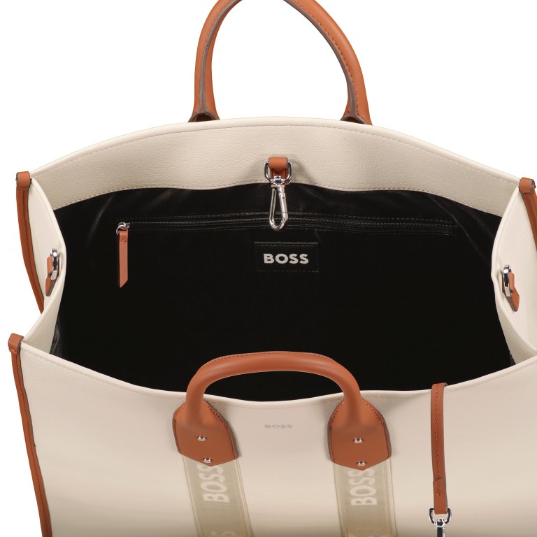 Handtasche Sandy Tote W. Open White, Farbe: beige, Marke: BOSS, EAN: 4063541103087, Abmessungen in cm: 42x35.5x16.5, Bild 7 von 7