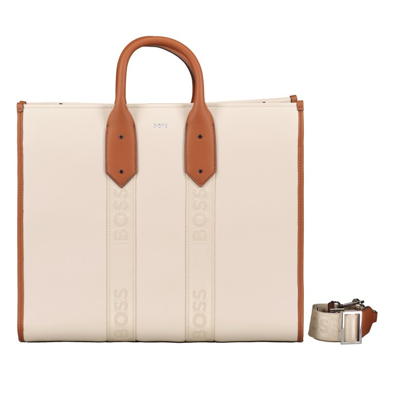 Handtasche Sandy Tote W. Open White, Farbe: beige, Marke: BOSS, EAN: 4063541103087, Abmessungen in cm: 42x35.5x16.5, Bild 1 von 7