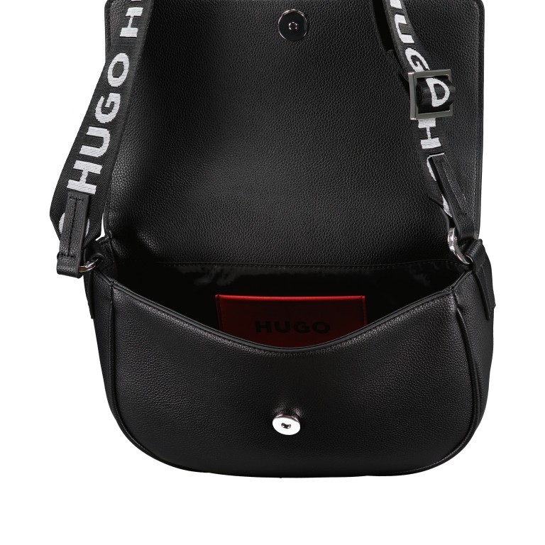 Umhängetasche Bel Saddle Black, Farbe: schwarz, Marke: HUGO, EAN: 4063541101557, Abmessungen in cm: 26x18.5x6, Bild 6 von 6