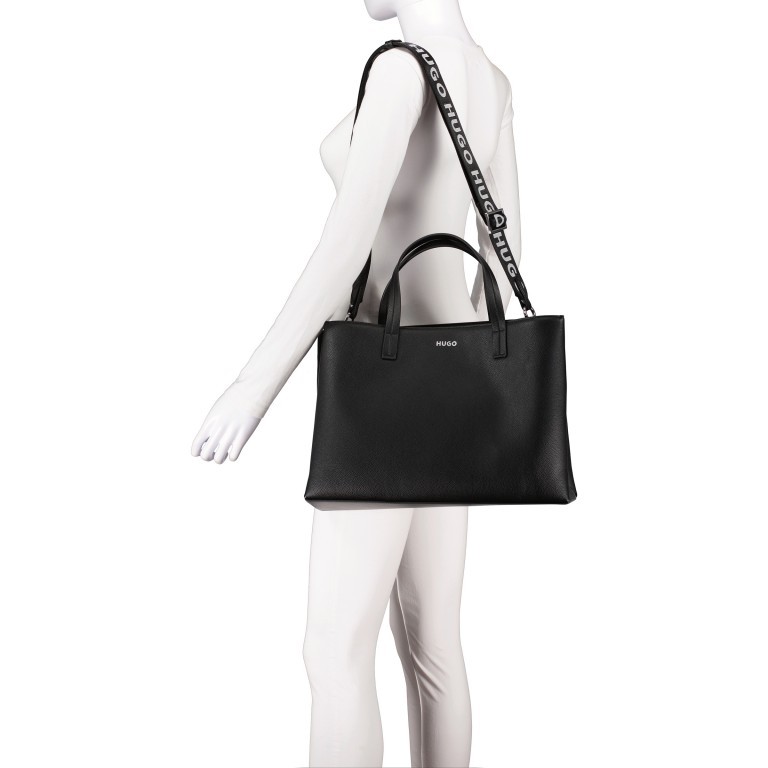 Handtasche Bel Tote Bag Black, Farbe: schwarz, Marke: HUGO, EAN: 4063537849951, Abmessungen in cm: 38x26.5x13, Bild 5 von 7