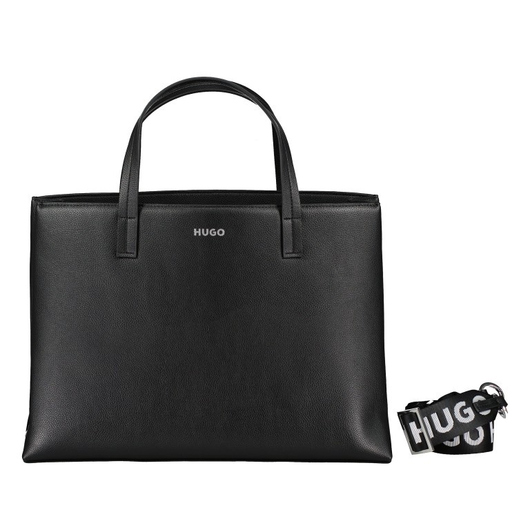 Handtasche Bel Tote Bag Black, Farbe: schwarz, Marke: HUGO, EAN: 4063537849951, Abmessungen in cm: 38x26.5x13, Bild 1 von 7