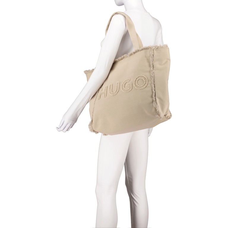 Shopper Becky Tote Bag Medium Grey, Farbe: grau, Marke: HUGO, EAN: 4063541101670, Abmessungen in cm: 35x34x15, Bild 4 von 5