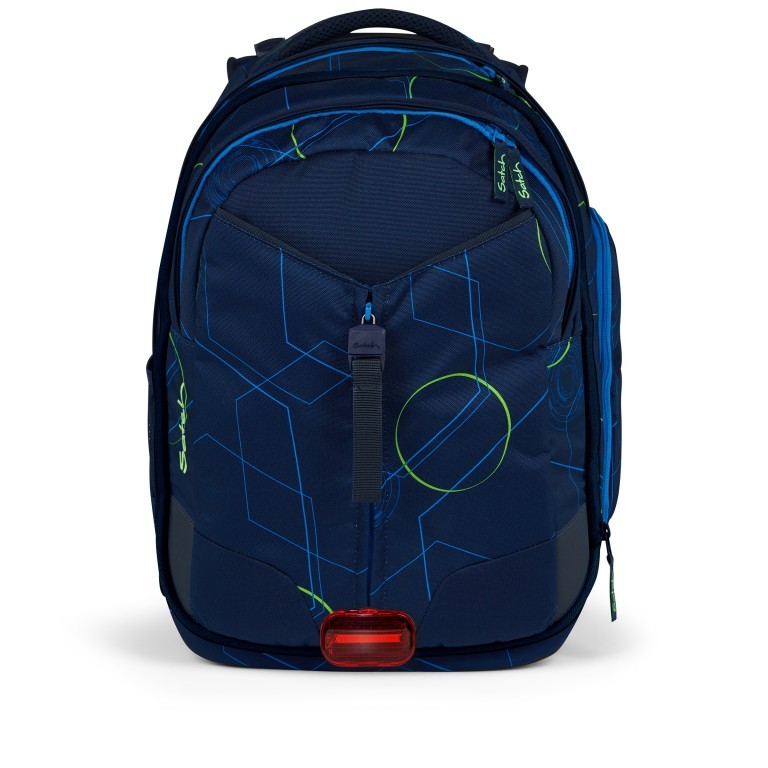 Rucksack Match 2025 erweiterbar auf 35 Liter Blue Tech, Farbe: blau/petrol, Marke: Satch, EAN: 4057081185498, Abmessungen in cm: 30x45x24, Bild 10 von 10