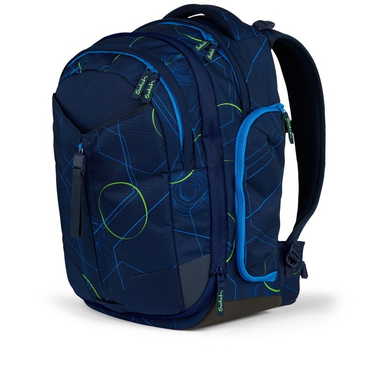 Rucksack Match 2025 erweiterbar auf 35 Liter Blue Tech, Farbe: blau/petrol, Marke: Satch, EAN: 4057081185498, Abmessungen in cm: 30x45x24, Bild 8 von 10