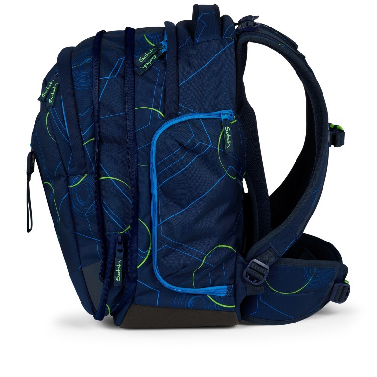 Rucksack Match 2024 erweiterbar auf 35 Liter Blue Tech, Farbe: blau/petrol, Marke: Satch, EAN: 4057081185498, Abmessungen in cm: 39.5x45x21, Bild 6 von 11