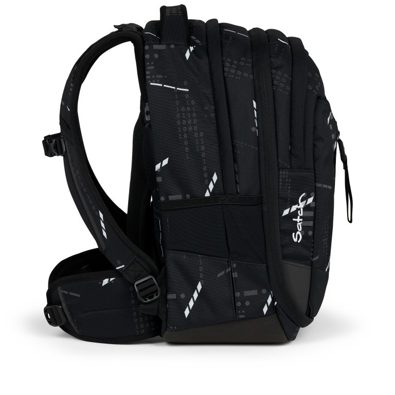 Rucksack Match Reflective Style 2024 erweiterbar auf 35 Liter Ninja Matrix, Farbe: schwarz, Marke: Satch, EAN: 4057081185481, Abmessungen in cm: 39.5x45x21, Bild 3 von 10