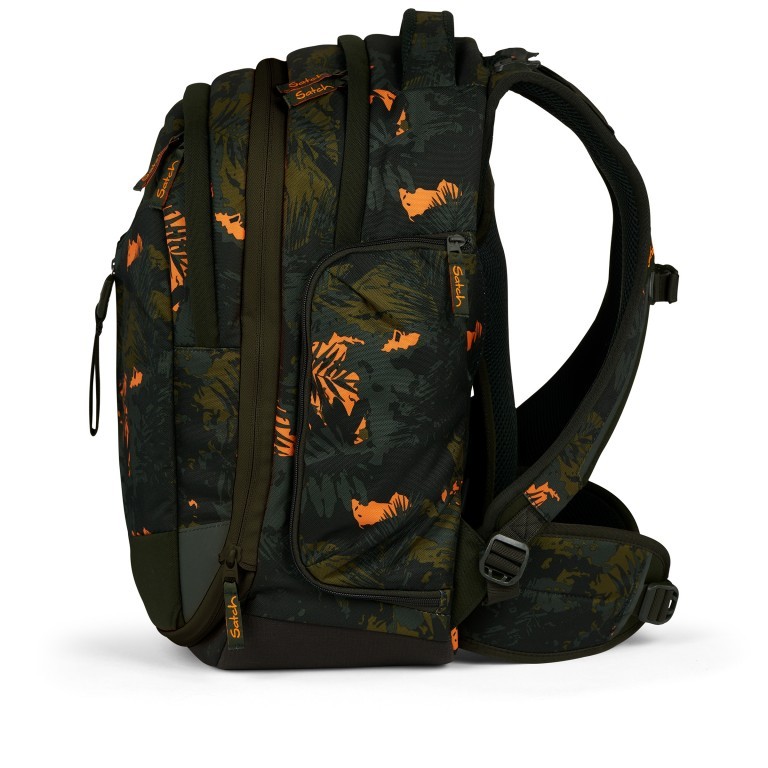 Rucksack Match 2024 erweiterbar auf 35 Liter Jurassic Jungle, Farbe: grün/oliv, Marke: Satch, EAN: 4057081185511, Abmessungen in cm: 39.5x45x21, Bild 7 von 11