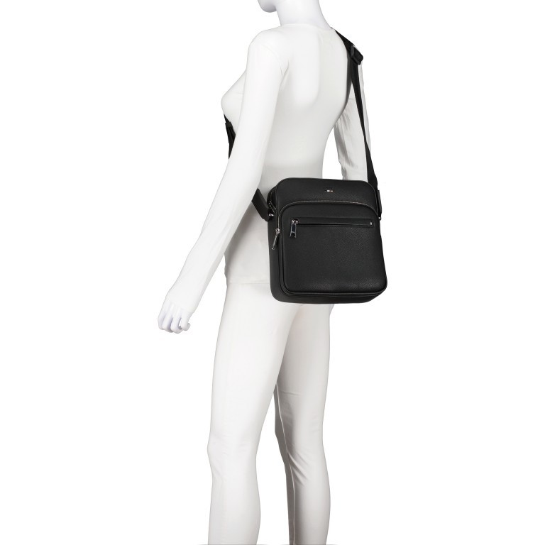 Umhängetasche Ray Big Black, Farbe: schwarz, Marke: Boss, EAN: 4063542802132, Abmessungen in cm: 23.5x26x7.5, Bild 5 von 6
