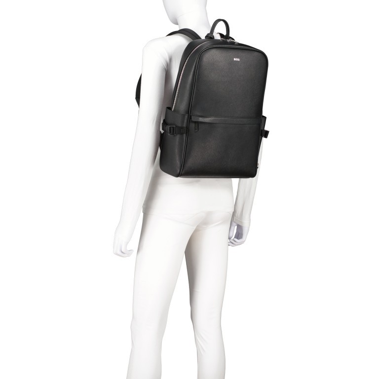 Rucksack Zair Black, Farbe: schwarz, Marke: BOSS, EAN: 4063536091368, Abmessungen in cm: 30x42x13, Bild 5 von 6