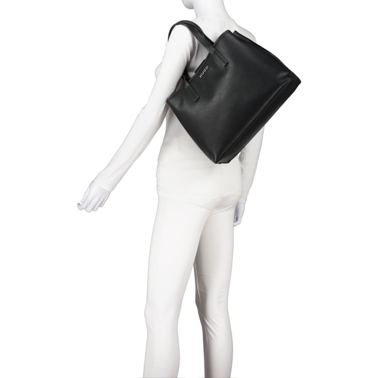 Handtasche Chris Satchel Black, Farbe: schwarz, Marke: HUGO, EAN: 4063541101786, Abmessungen in cm: 34x25.5x13, Bild 5 von 8