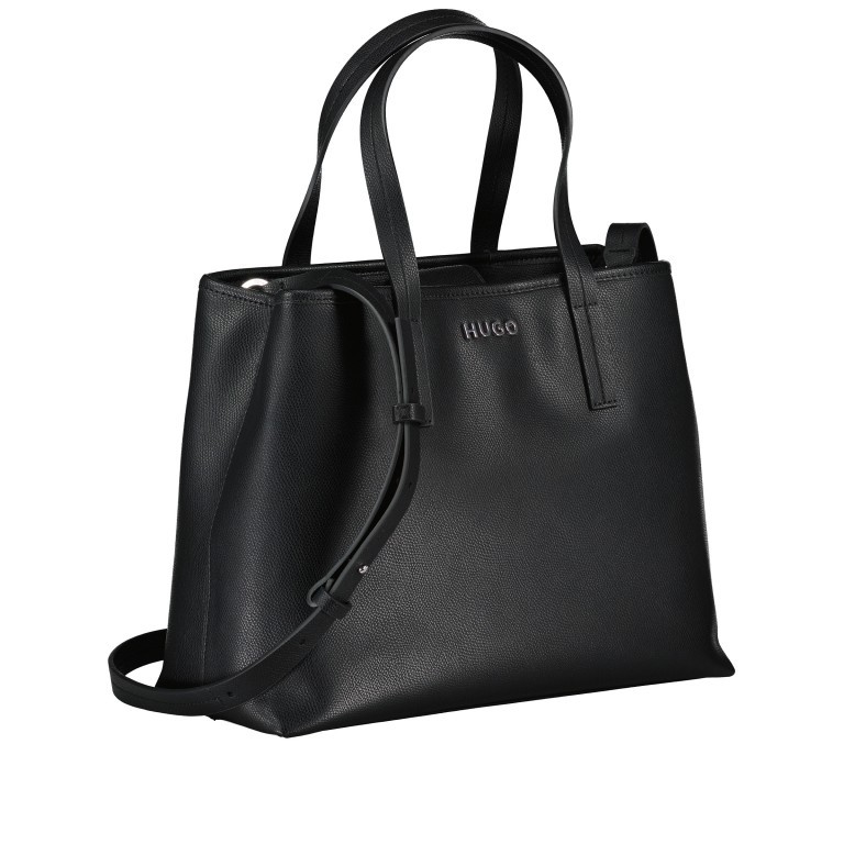Handtasche Chris Satchel Black, Farbe: schwarz, Marke: HUGO, EAN: 4063541101786, Abmessungen in cm: 34x25.5x13, Bild 2 von 8