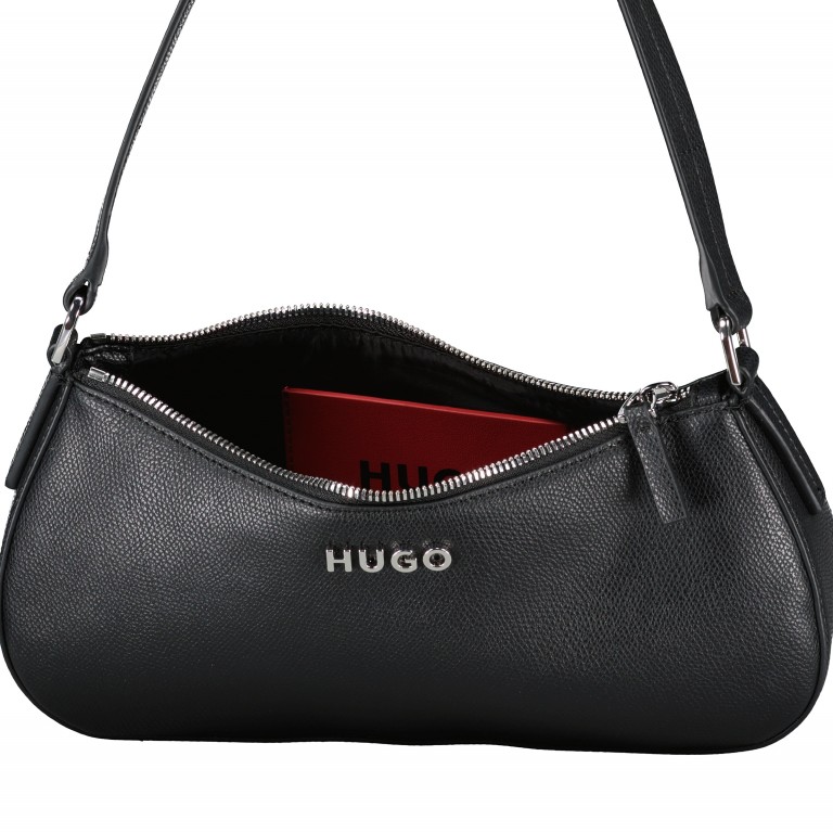 Umhängetasche Chris Hobo Black, Farbe: schwarz, Marke: HUGO, EAN: 4063541102530, Abmessungen in cm: 27.5x13.5x6.5, Bild 6 von 6