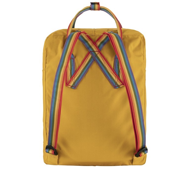 Rucksack Kånken Rainbow Ochre Rainbow Pattern, Farbe: gelb, Marke: Fjällräven, EAN: 7323451018060, Abmessungen in cm: 27x38x13, Bild 3 von 11