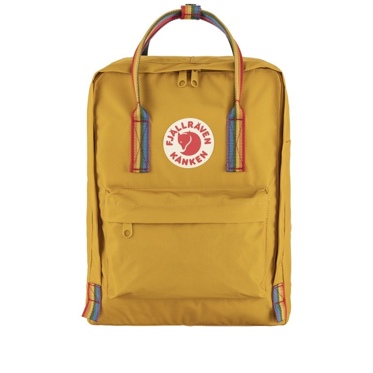 Rucksack Kånken Rainbow Ochre Rainbow Pattern, Farbe: gelb, Marke: Fjällräven, EAN: 7323451018060, Abmessungen in cm: 27x38x13, Bild 1 von 11