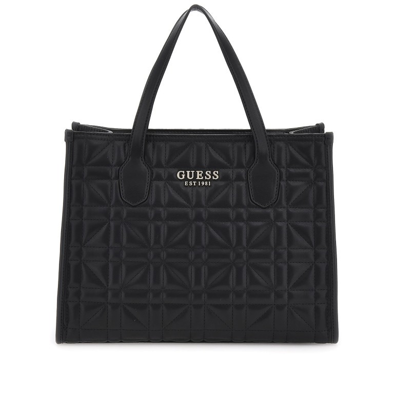 Handtasche Silvana Black, Farbe: schwarz, Marke: Guess, EAN: 0190231845324, Abmessungen in cm: 33.5x25.5x13, Bild 1 von 9