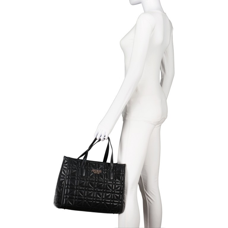 Handtasche Silvana Black, Farbe: schwarz, Marke: Guess, EAN: 0190231845324, Abmessungen in cm: 33.5x25.5x13, Bild 5 von 9