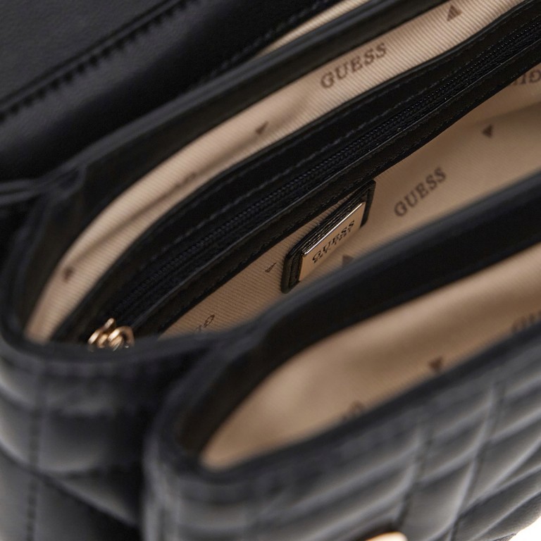 Umhängetasche Assia Black, Farbe: schwarz, Marke: Guess, EAN: 0190231841630, Abmessungen in cm: 23x16.5x7.5, Bild 9 von 9