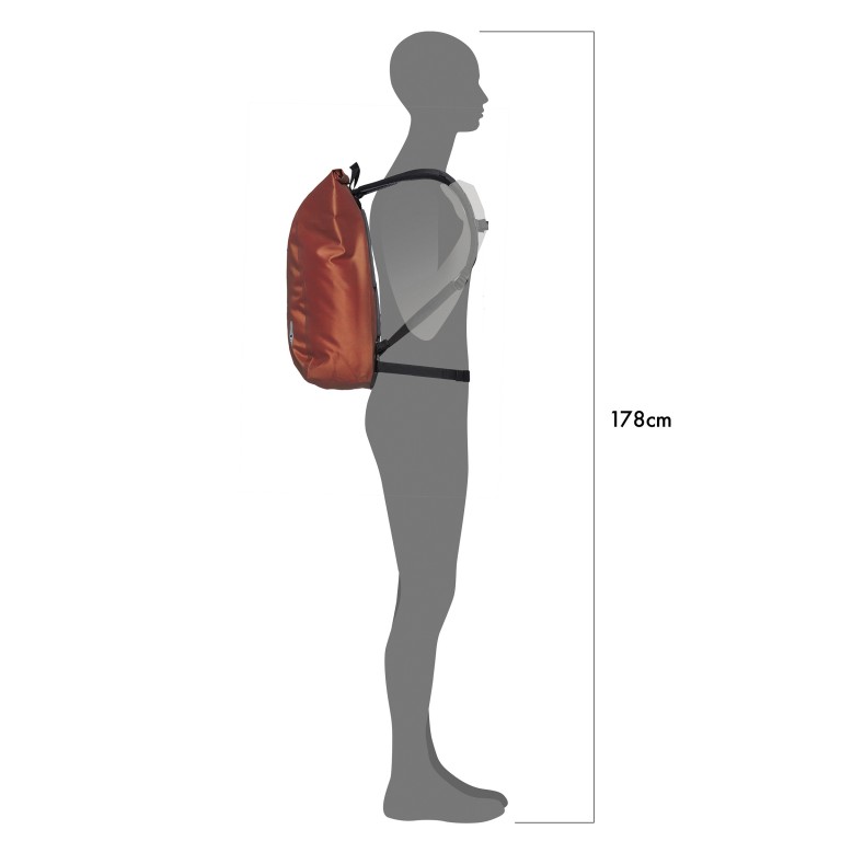 Rucksack Velocity Lite Volumen 23 Liter Rooibos, Farbe: rot/weinrot, Marke: Ortlieb, EAN: 4013051052443, Abmessungen in cm: 30x50x16, Bild 4 von 5